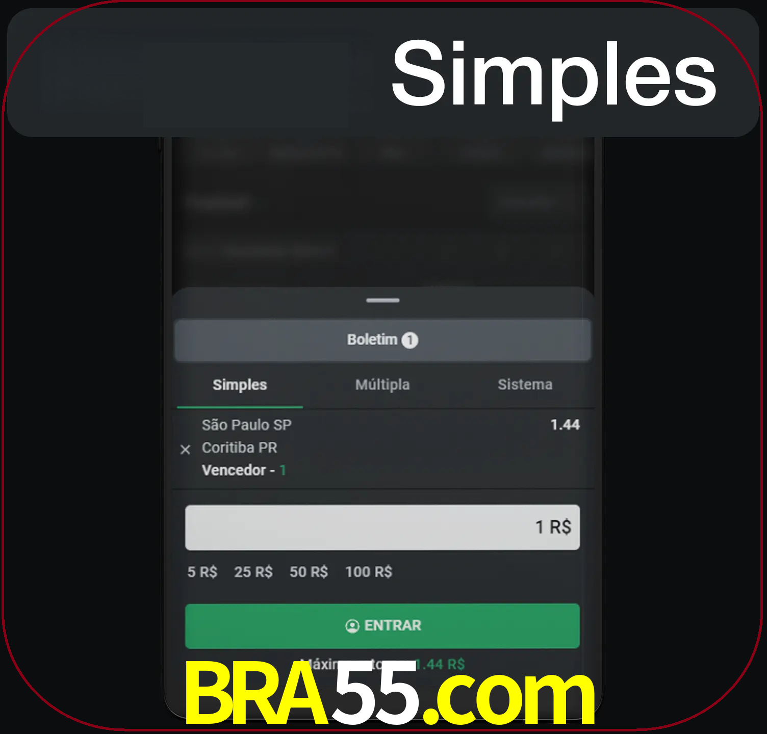 Ganhe seu dinheiro certo com uma única aposta.
