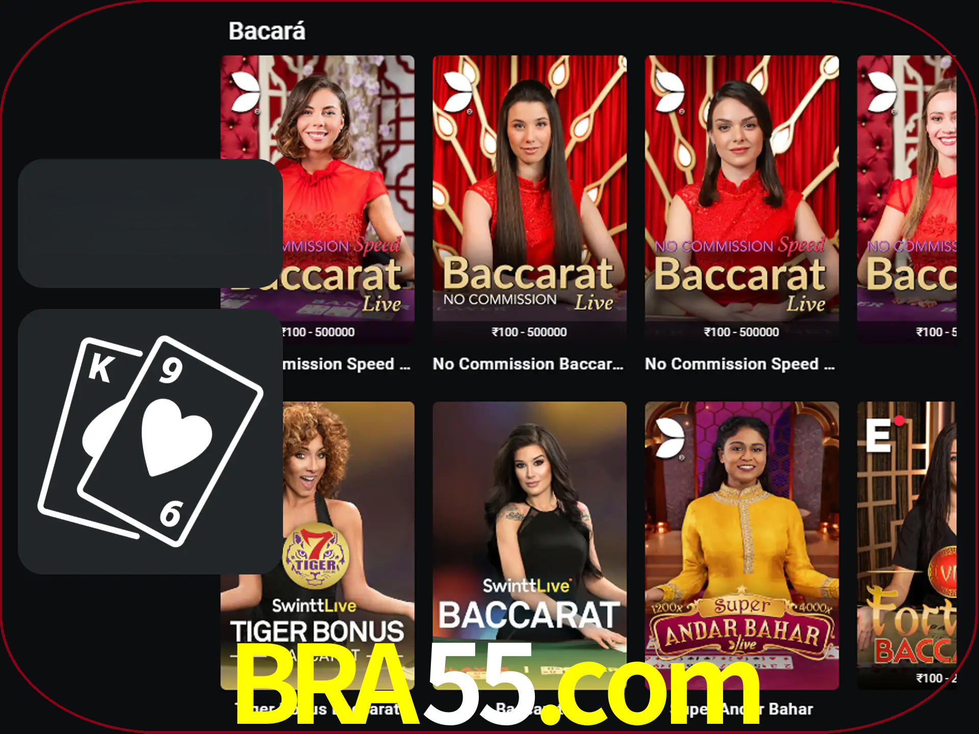 Ganhe muito dinheiro jogando jogos de bacará.