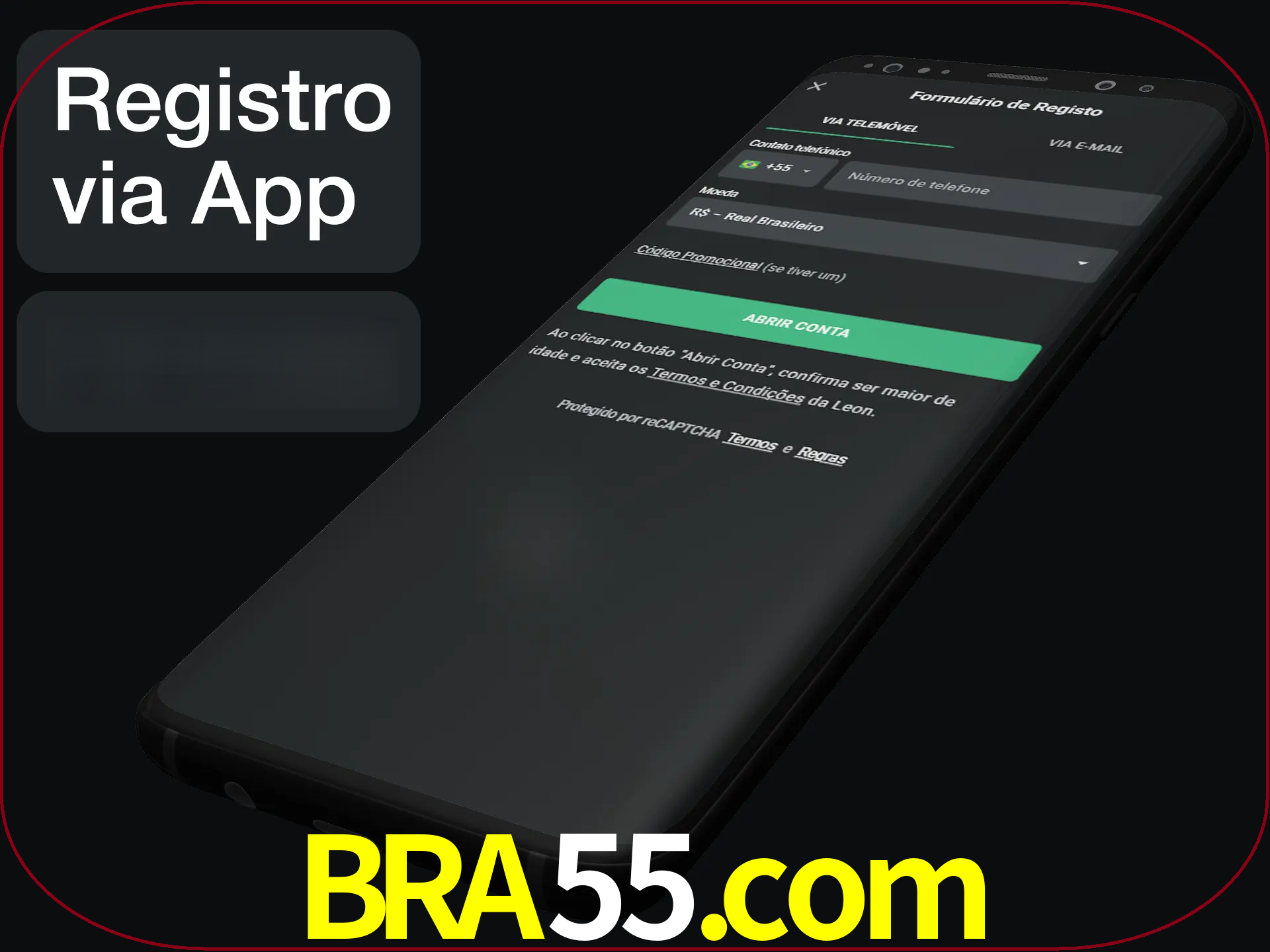 Registre-se quiclly em LeonBet usando o aplicativo.